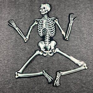 Vintage Halloween 1960’s Beistle 21” Articulated Die Cut Skeleton Decoration